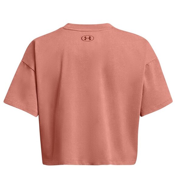 Under Armour โข Dusk to Dawn Heavyweight Crop Tee โข XS โข Canyon Pink/Cinna Red - Picture 5 of 8